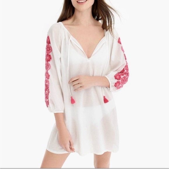J Crew Eyelet/Crochet
Coverup Beach
Tunic 100% Cotton Size X Small - Picture 1 of 10